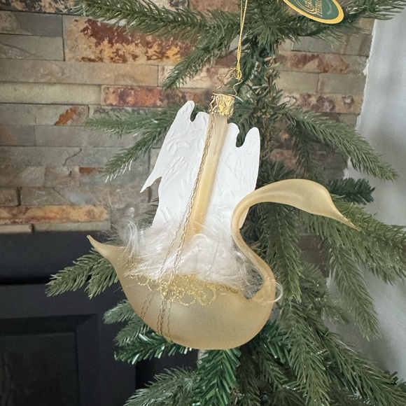 NEW Inge Glas Limited Edition Victorian Swan- German Glass Christmas Ornament - Picture 13 of 15
